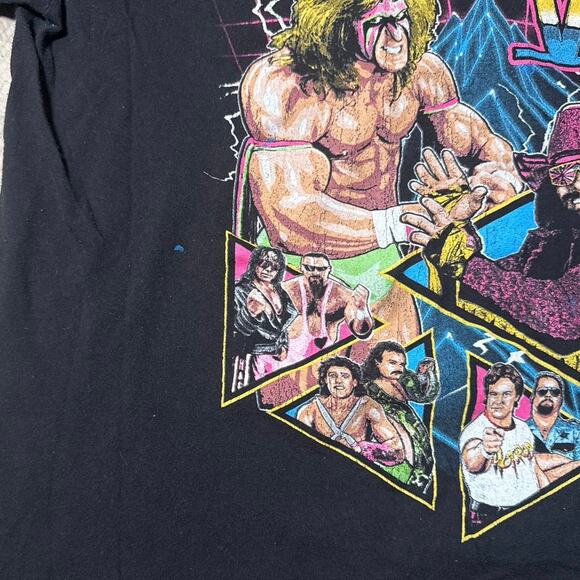 WWE WrestleMania VI Ultimate Warrior Macho Man Mens T-Shirt Size Medium - Picture 3 of 6